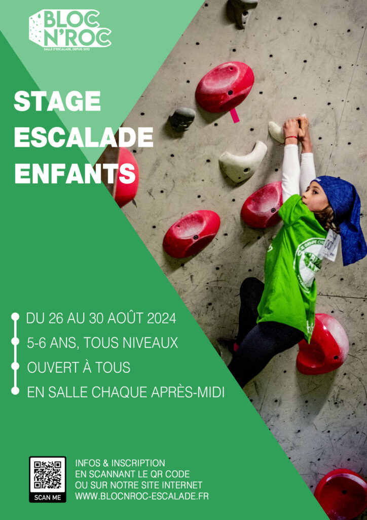 Affiche Stage Enfants 5 6 Ans Indoor Août 2024