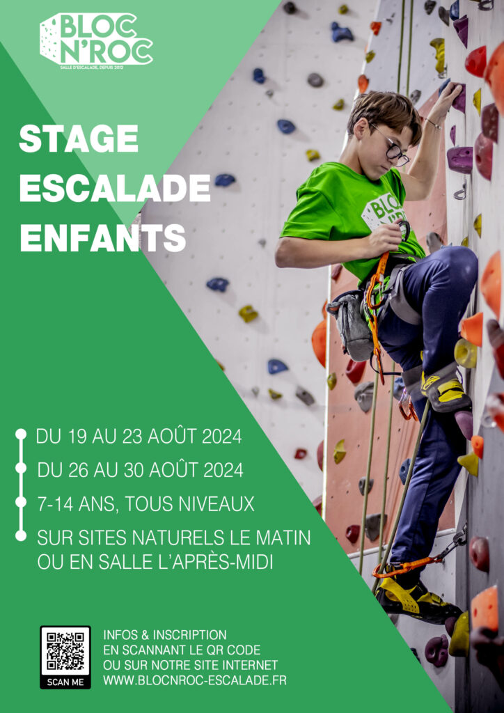 Affiche Stage Enfants 7 14 Ans Outdoor Indoor Août 2024